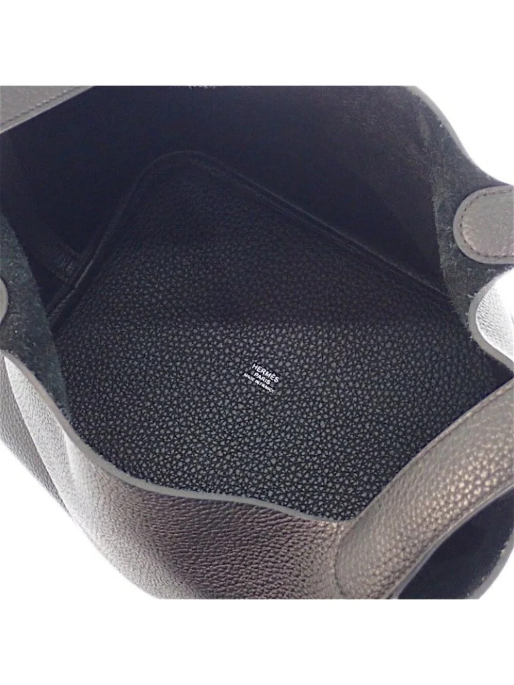 Hermes Picotin Lock MM Handbag Taurillon Clemence Black Silver